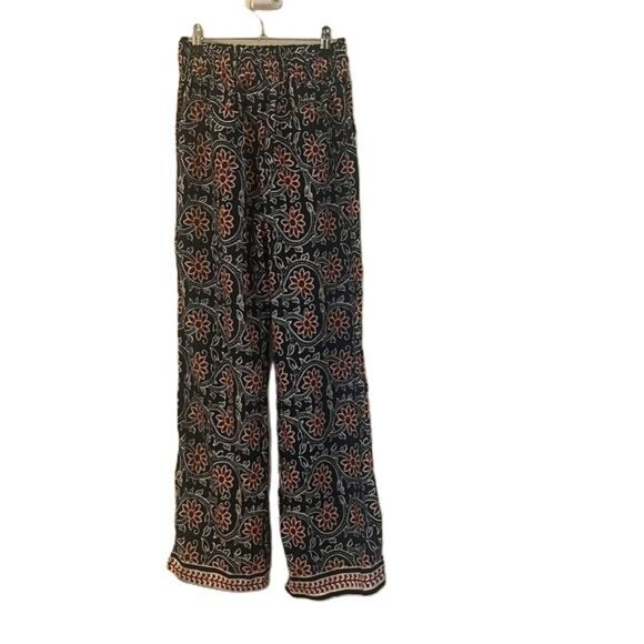 Classic Concepts Women's Size S Wide Leg Viscose Pants Floral Print Drawstring - Picture 5 of 6